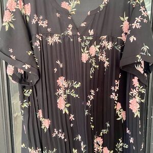 Croft & Barrow Black Floral Blouse